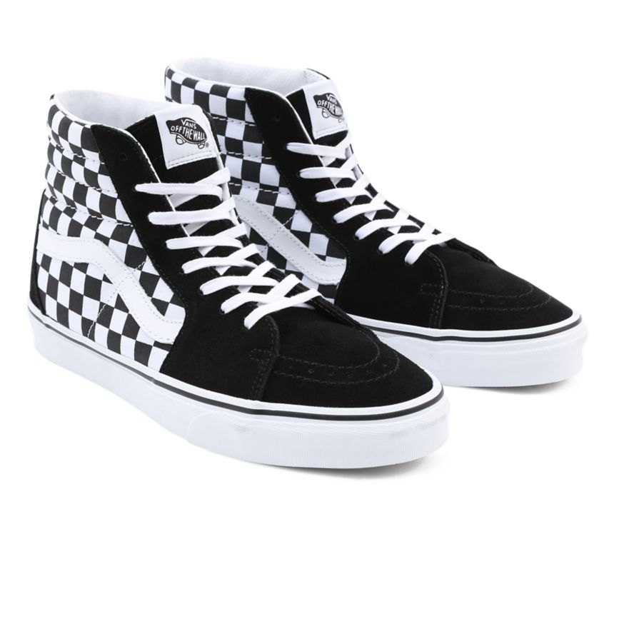 Vans Checkerboard SK8-Hi Dam Svarta - Vans Classics Butiker (UQAHO6123)